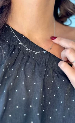 Smykkeli Copenhagen Halskæde - Oslo Moon - Silver Colour