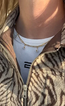 Smykkeli Copenhagen Halskæde - Small Flower - Gold Colour