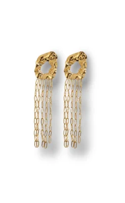 Smykkeli Copenhagen Øreringe - Augusta Long - Gold Colour