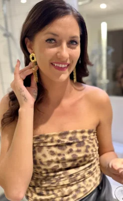 Smykkeli Copenhagen Øreringe - Augusta Long - Gold Colour