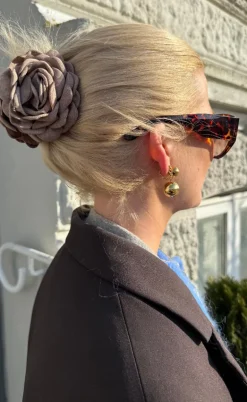 Smykkeli Copenhagen Øreringe - Hammered Heart - Gold Colour