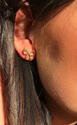 Smykkeli Copenhagen Øreringe - Las Vegas Bow - Gold Colour