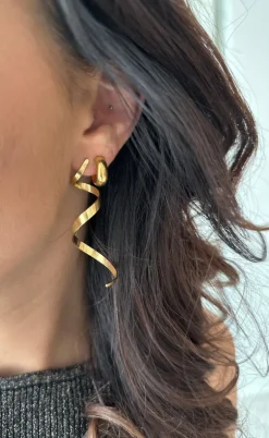 Smykkeli Copenhagen Øreringe - Los Angeles - Gold Colour