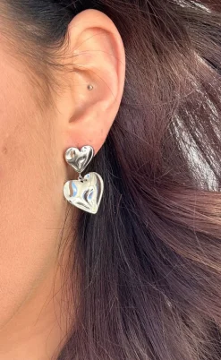 Smykkeli Copenhagen Øreringe - Odessa Heart - Silver Colour