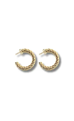 Smykkeli Copenhagen Øreringe - Taiwan Twisted Hoops - Gold Colour