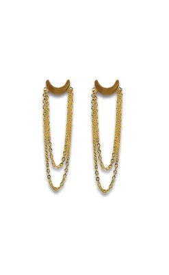 Smykkeli Copenhagen Øreringe - Tirana Moon - Gold Colour