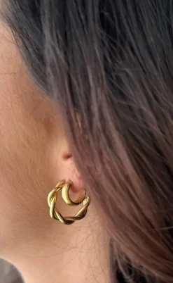 Smykkeli Copenhagen Øreringe / Hoops - Ibiza - Gold Colour