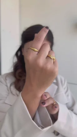 Smykkeli Copenhagen Ring - Big Heart - Gold Colour