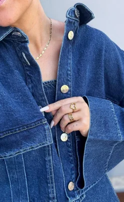 Smykkeli Copenhagen Ring - Big Heart - Gold Colour