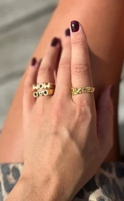 Smykkeli Copenhagen Ring - Dad - Golden