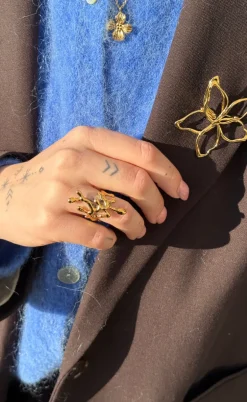 Smykkeli Copenhagen Ring - Emily Big - Gold Colour