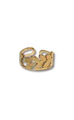 Smykkeli Copenhagen Ring - Lima Leaf - Gold Colour