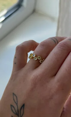 Smykkeli Copenhagen Ring - Safira Stone - Gold Colour