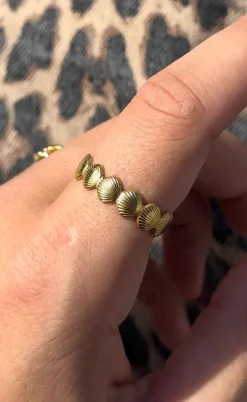 Smykkeli Copenhagen Ring - Shell - Golden