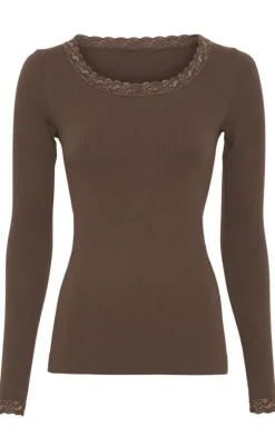 Tim & Simonsen Bluse - Frida Rib - Caffe / Noce