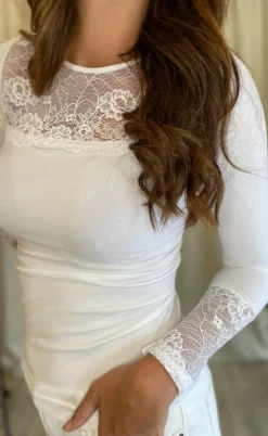 Tim & Simonsen Bluse - Nancy Lacechest - Bianco