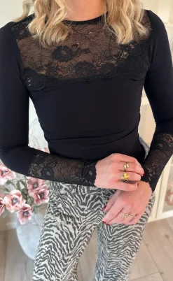 Tim & Simonsen Bluse - Nancy Lacechest - Black
