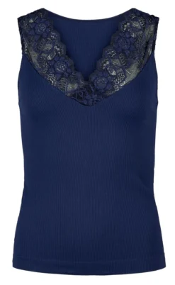 Tim & Simonsen Top - Belen V-Lace - Marine (vendbar)