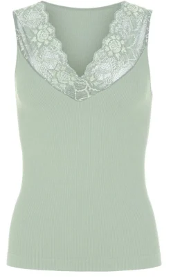 Tim & Simonsen Top - Belen V-Lace - Menta (vendbar)