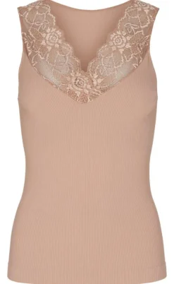 Tim & Simonsen Top - Belen V-Lace - Nude (vendbar)