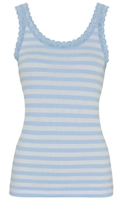 Tim & Simonsen Top - Isa Rib - Azzurro/Bianco