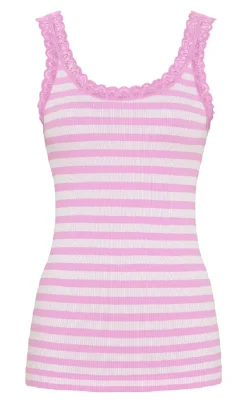 Tim & Simonsen Top - Isa Rib - Macaron/Bianco