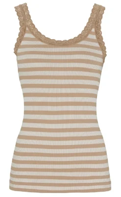 Tim & Simonsen Top - Isa Rib - Nudo/Bianco