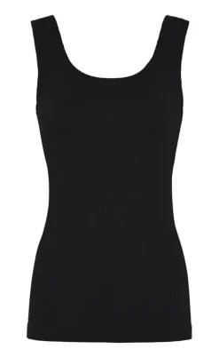Tim & Simonsen Top - Tulle Rib - Nero