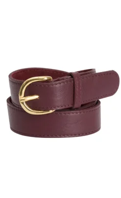 Tim og Simonsen Bælte - Anni Jeans - Bordeaux/Gold