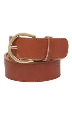 Tim og Simonsen Bælte - Anni Jeans - Cognac/Gold