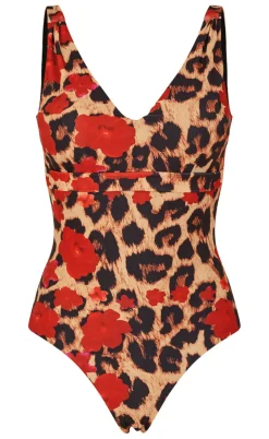 Unica Copenhagen Badedragt - Kathrin - Leo / Red Flowers