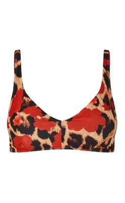 Unica Copenhagen Bikini Overdel / Top - Eda - Leo / Red Flowers