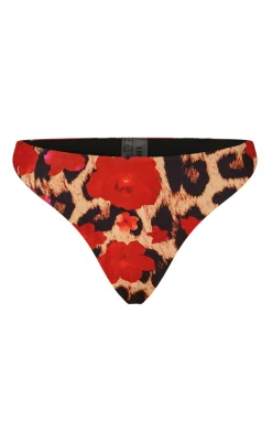 Unica Copenhagen Bikini Underdel - Elena - Leo / Red Flowers