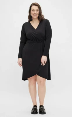 VILA Kjole - Nayeli Long Wrap - Black