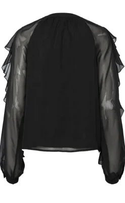 YAS Bluse - Margot Flounce - Black