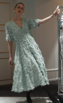 YAS Kjole - Pazylla Midi - Mist Green